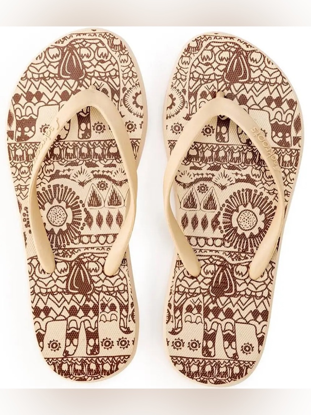 NWT Sakroots Encore Flip Flops Size 8 With Mesh Dust Bag